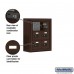 Salsbury Cell Phone Storage Locker - 3 Door High Unit (5 Inch Deep Compartments) - 6 A Doors - Bronze - Surface Mounted - Resettable Combination Locks